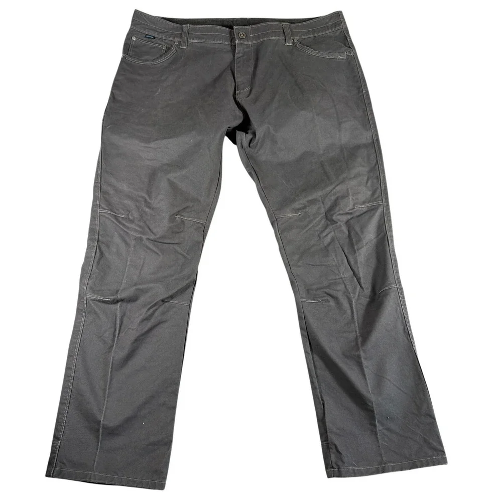 Kuhl Rydr Workwear Pants Men 42x32 Charcoal Gray Rugged Relaxed Fit Straight Leg